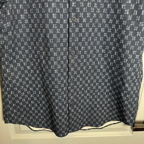 Lululemon Airing Easy Short Sleeve Buttondown IKat Check White True Navy Size S - Picture 8 of 15